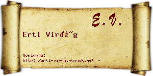Ertl Virág névjegykártya