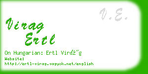 virag ertl business card